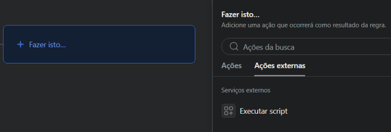 Construtor visual de Regras do Asana com blocos 'Quando...' e 'Fazer isto...' e lista de gatilhos disponíveis